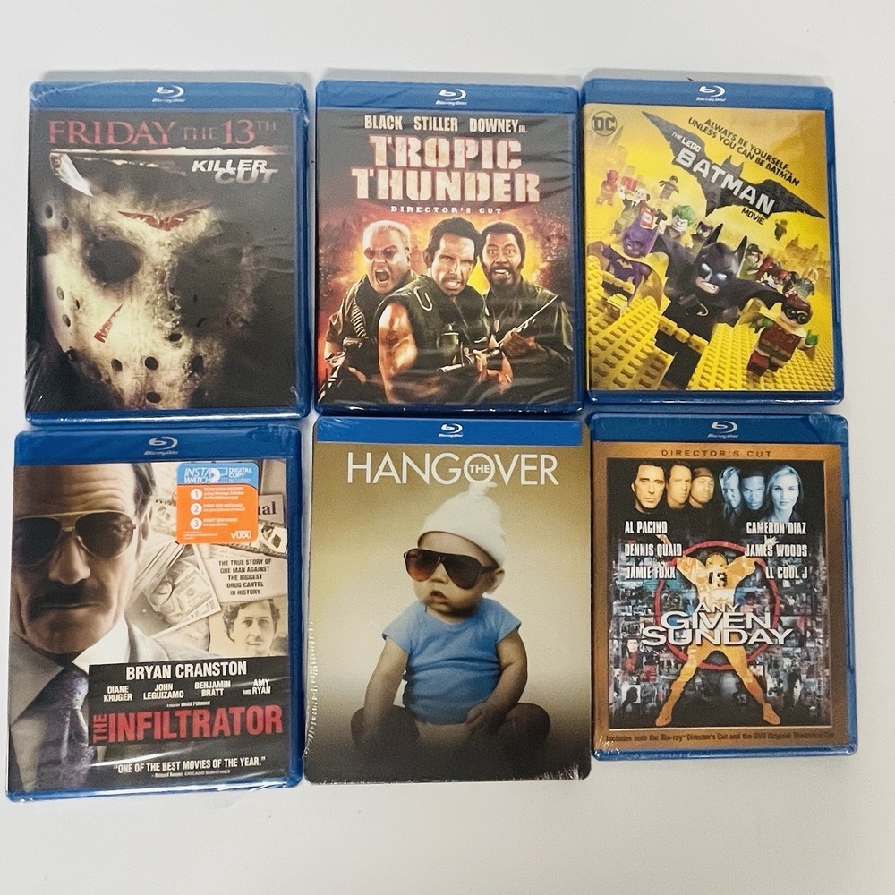 Blu-Rays Movies Sealed, Misc‎ Lot of 6 --  See Pictures For Titles